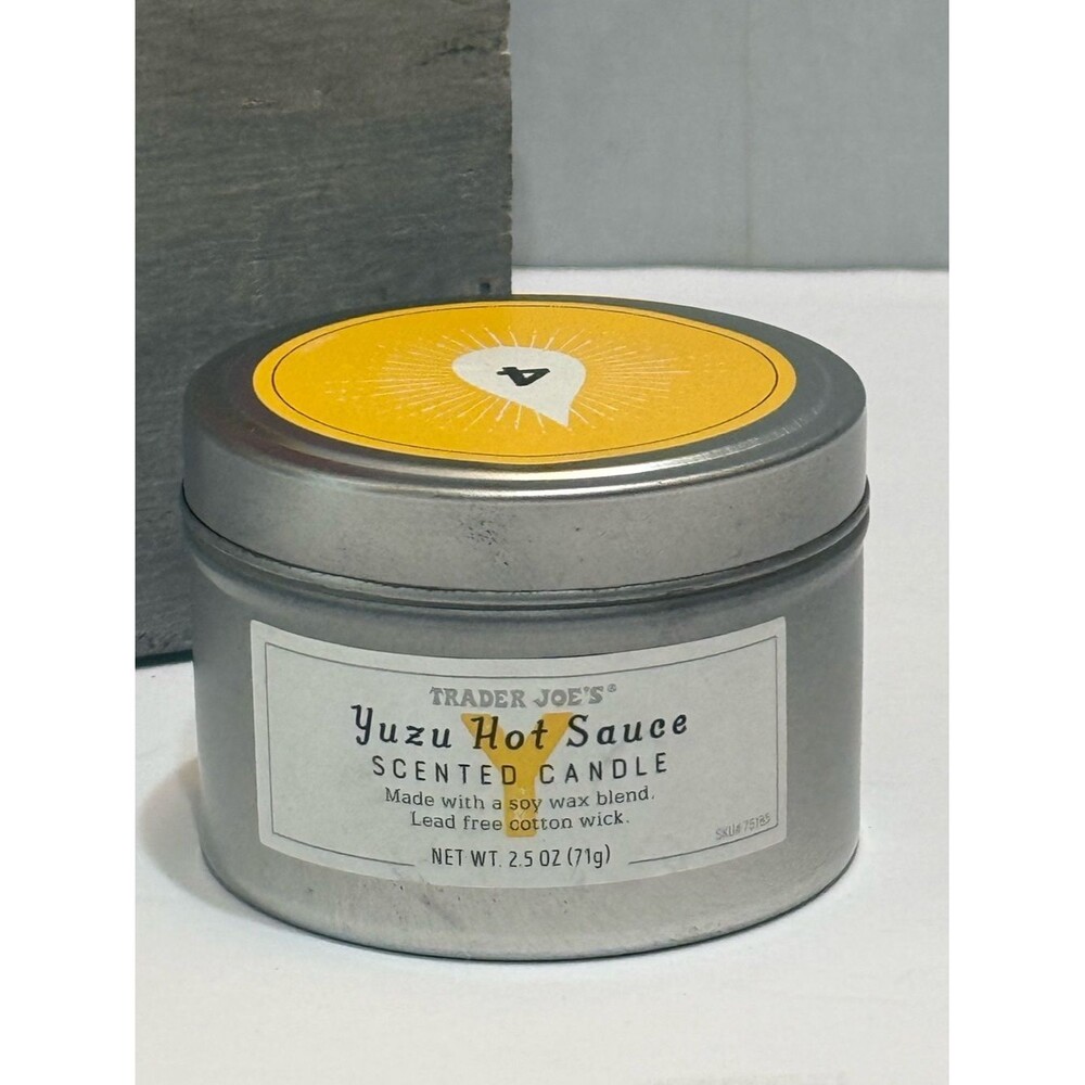 New Trader Joe’s Yuzu Hot Sauce Soy Blend Scented Candle 2.5 Oz